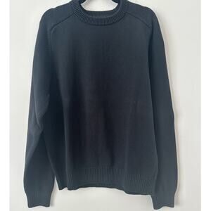 J.Crew Crewneck Sweater Men's Size XL Black Long Sleeve Classic Pullover